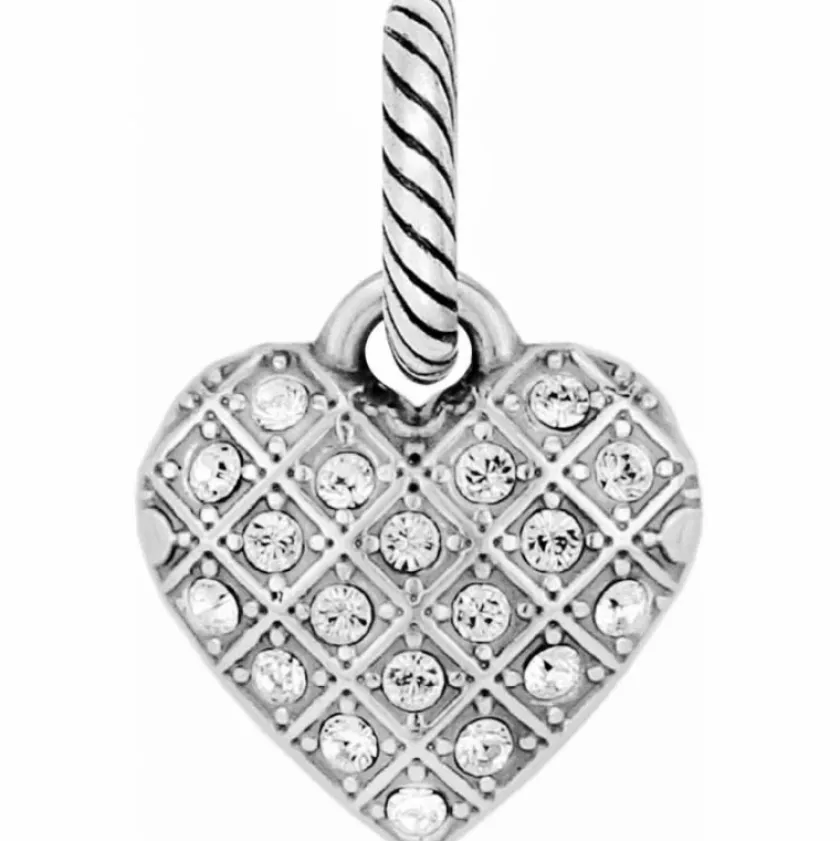 Brighton Diamond Heart Charm Silver Sale