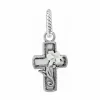 Brighton Easter Lily Cross Charm Silver-White Discount