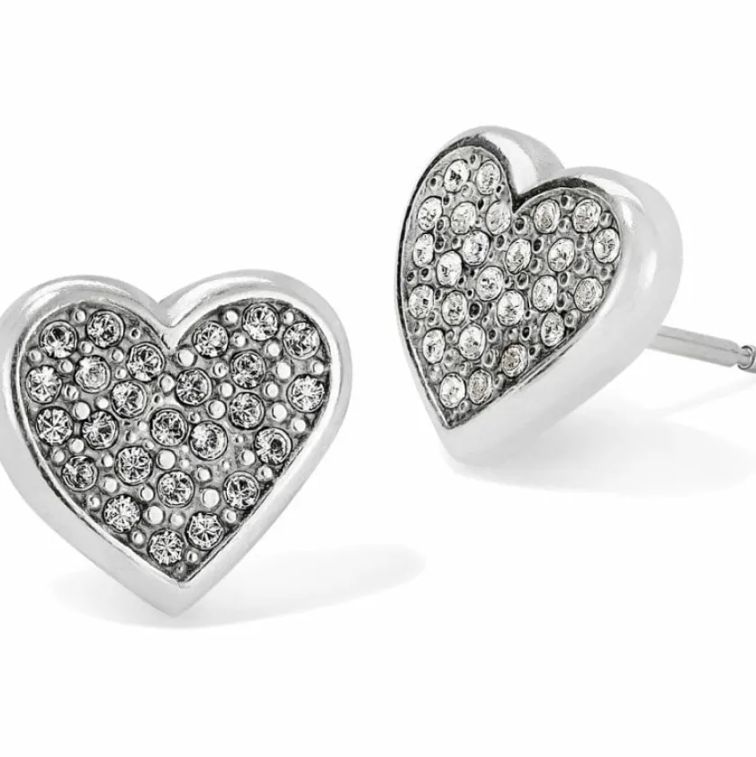Brighton Eden Hearts Mini Post Earrings Silver Hot