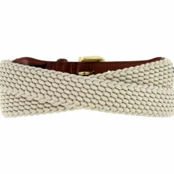 Brighton Elastic Cord w/ Croco Belt Beige New