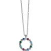 Brighton Elora Gems Circle Necklace Silver-Multi New