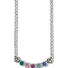 Brighton Elora Gems Dots Curve Necklace Silver-Multi Hot