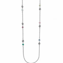 Brighton Elora Gems Drops Long Necklace Silver-Multi Best