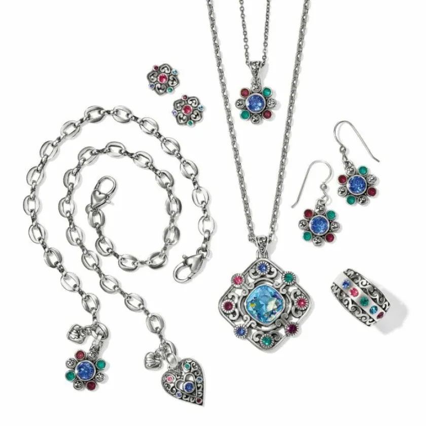 Brighton Elora Gems Flower Bracelet Silver-Multi Hot