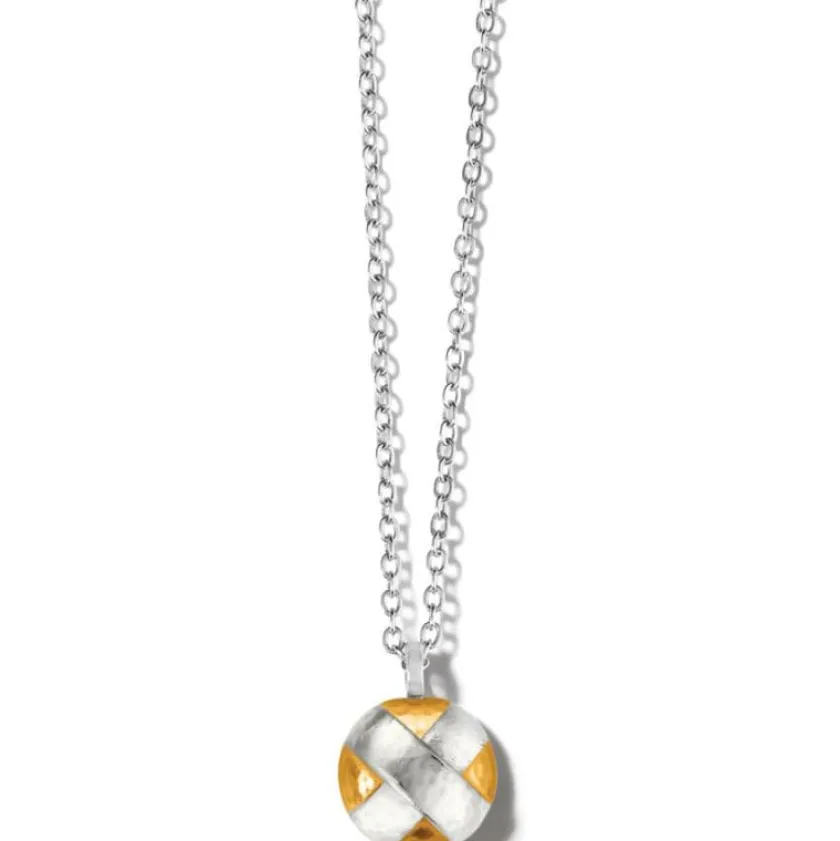 Brighton Entrata Round Short Necklace Silver-Gold New