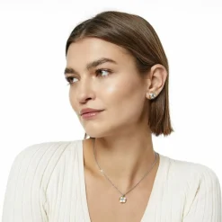 Brighton Entrata Round Short Necklace Silver-Gold New