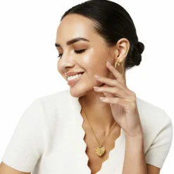 Brighton Esprit Heart Large Necklace Gold New