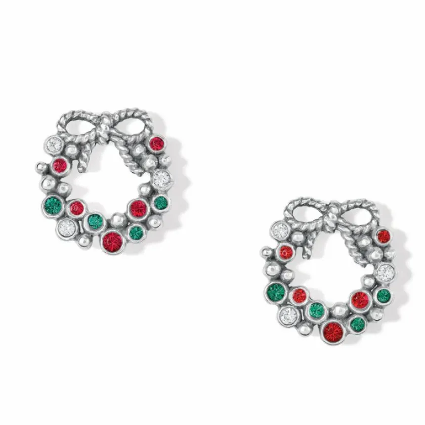 Brighton Eternal Life Wreath Mini Post Earrings Silver-Multi Best