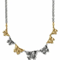 Brighton Everbloom Flutter Collar Necklace Silver-Gold Clearance