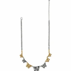 Brighton Everbloom Flutter Collar Necklace Silver-Gold Clearance