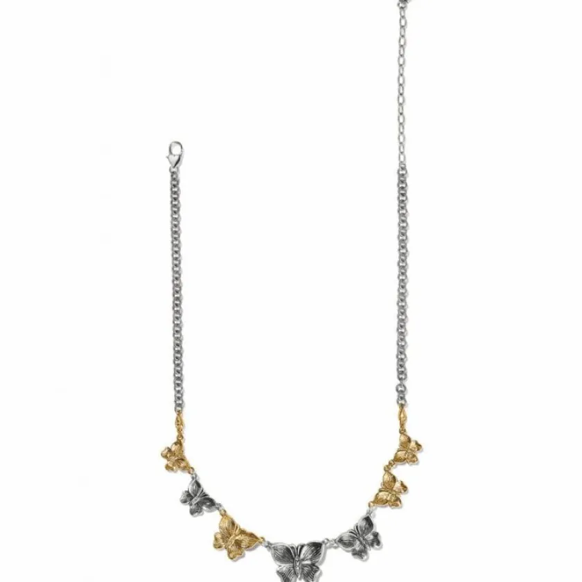 Brighton Everbloom Flutter Collar Necklace Silver-Gold Clearance
