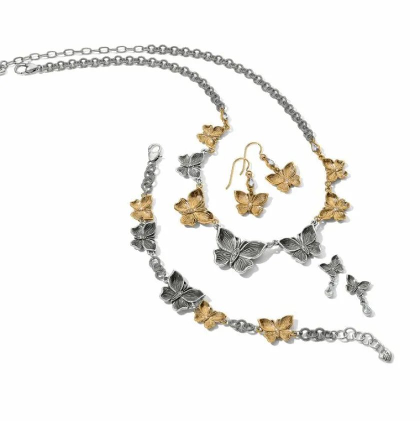 Brighton Everbloom Flutter Collar Necklace Silver-Gold Clearance