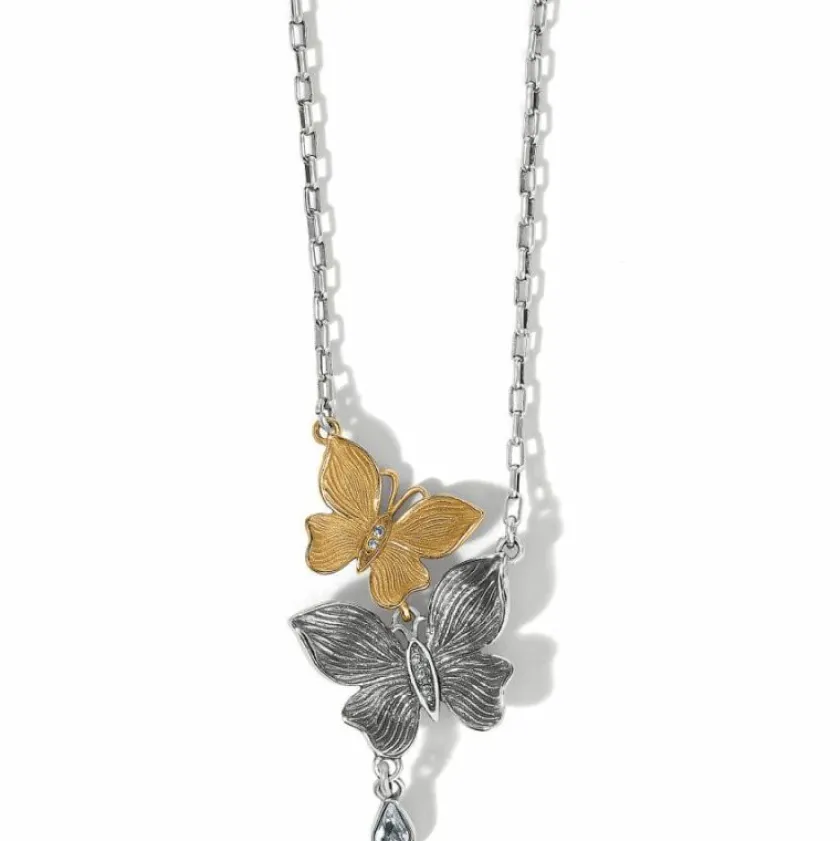 Brighton Everbloom Flutter Necklace Gold-Silver Clearance