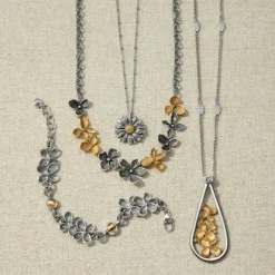 Brighton Everbloom Garland Necklace Silver-Gold Sale