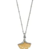 Brighton Everbloom Ginkgo Petite Necklace Silver-Gold Discount