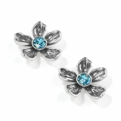 Brighton Everbloom Jardin Post Earrings Silver-Blue Best
