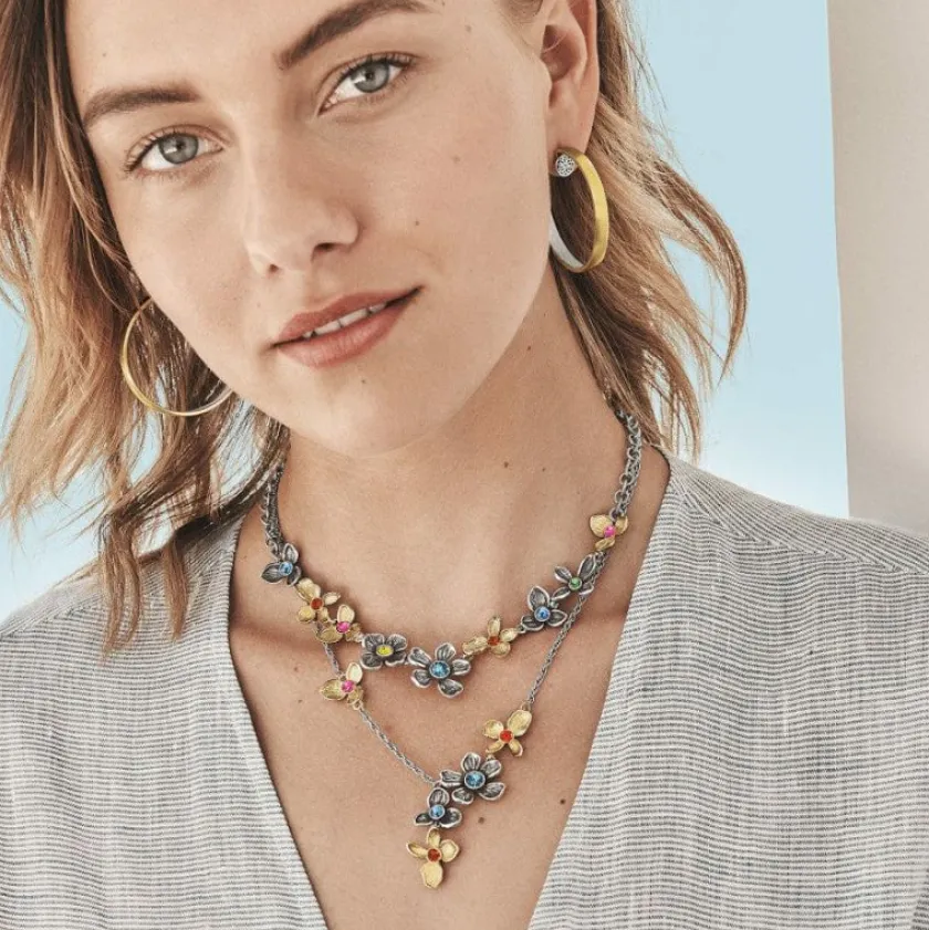 Brighton Everbloom Jardin Y Necklace Silver-Gold Hot