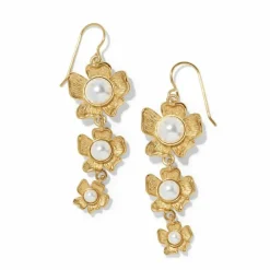 Brighton Everbloom Pearl Drop Earrings Gold-Pearl Sale