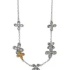 Brighton Everbloom Petals Two Tone Necklace Silver-Gold New