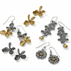 Brighton Everbloom Trio French Wire Earrings Silver-Gold Fashion