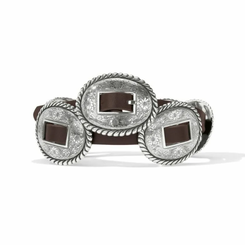 Brighton Fandango Concho Belt Brown New