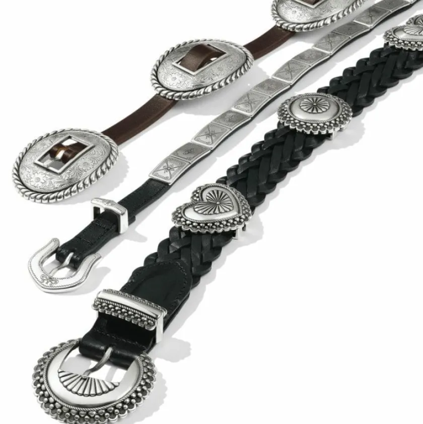Brighton Fandango Concho Belt Brown New