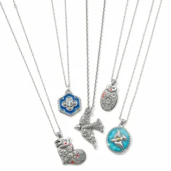 Brighton Fashionista Bird Pendant Necklace Silver-Blue Clearance