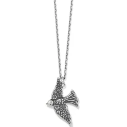 Brighton Fashionista Dove Pendant Necklace Silver Discount