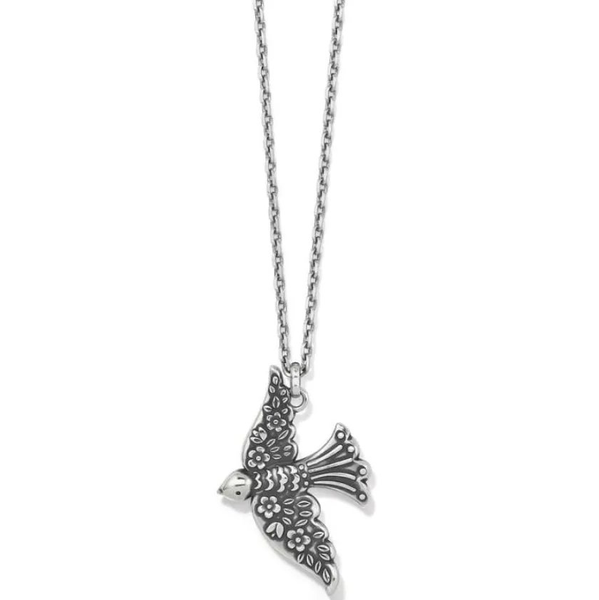 Brighton Fashionista Dove Pendant Necklace Silver Discount