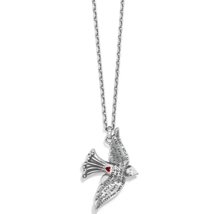Brighton Fashionista Dove Pendant Necklace Silver Discount