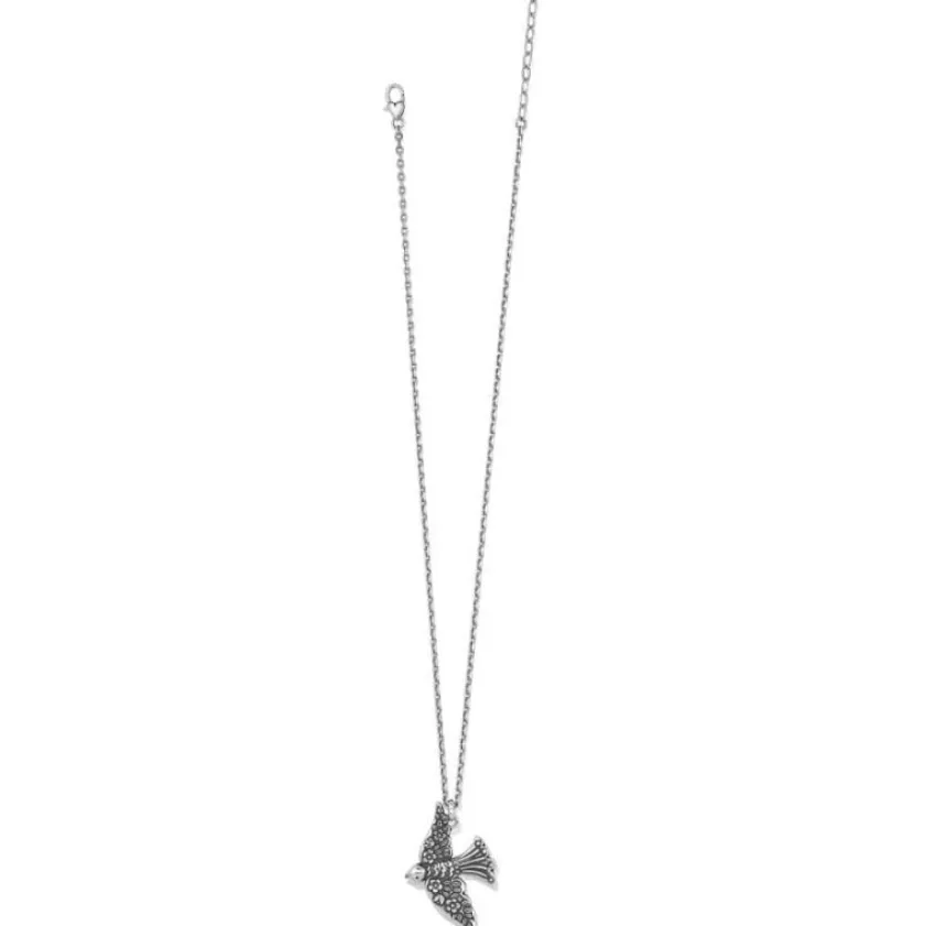 Brighton Fashionista Dove Pendant Necklace Silver Discount