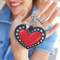 Brighton Fashionista Moody Blue Heart Handbag Fob Multi Fashion
