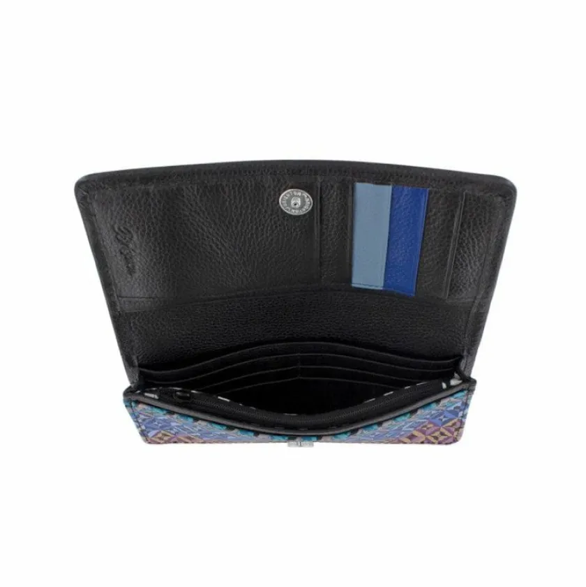 Brighton Fashionista Moody Blue Large Wallet Multi Discount