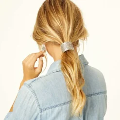 Brighton Ferrara Ponytail Holder Silver Sale