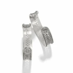 Brighton Ferrara Siena Large Hoop Earrings Silver Fashion