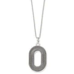 Brighton Ferrara Siena Oval Necklace Silver Best