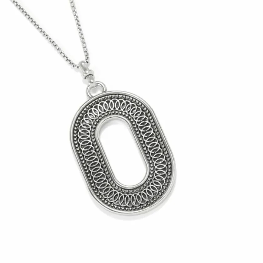 Brighton Ferrara Siena Oval Necklace Silver Best