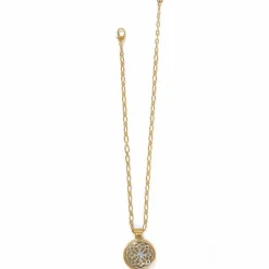 Brighton Ferrara Two Tone Luce Large Pendant Necklace Silver-Gold Sale