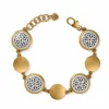 Brighton Ferrara Two Tone Luce Link Bracelet Silver-Gold Best