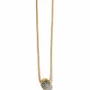 Brighton Ferrara Two Tone Luce Mini Pendant Necklace Silver-Gold Clearance