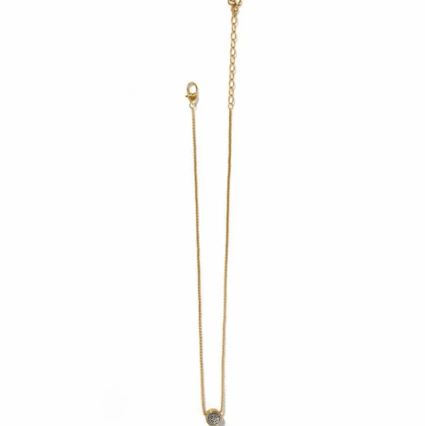 Brighton Ferrara Two Tone Luce Mini Pendant Necklace Silver-Gold Clearance