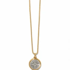 Brighton Ferrara Two Tone Luce Short Necklace Silver-Gold Hot