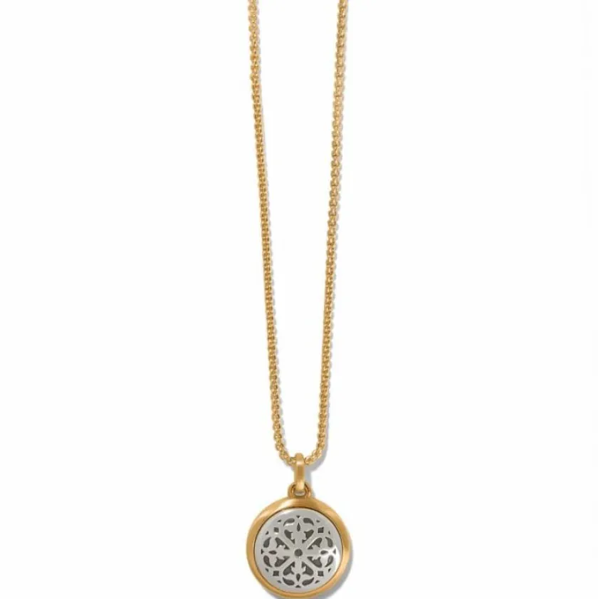 Brighton Ferrara Two Tone Luce Short Necklace Silver-Gold Hot