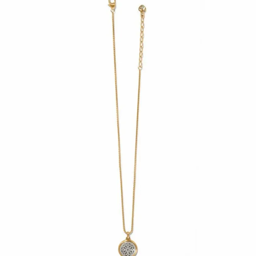 Brighton Ferrara Two Tone Luce Short Necklace Silver-Gold Hot