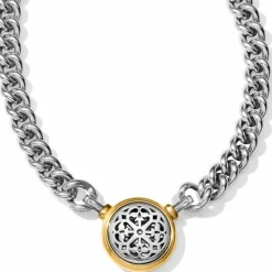 Brighton Ferrara Two Tone Necklace Silver-Gold Clearance