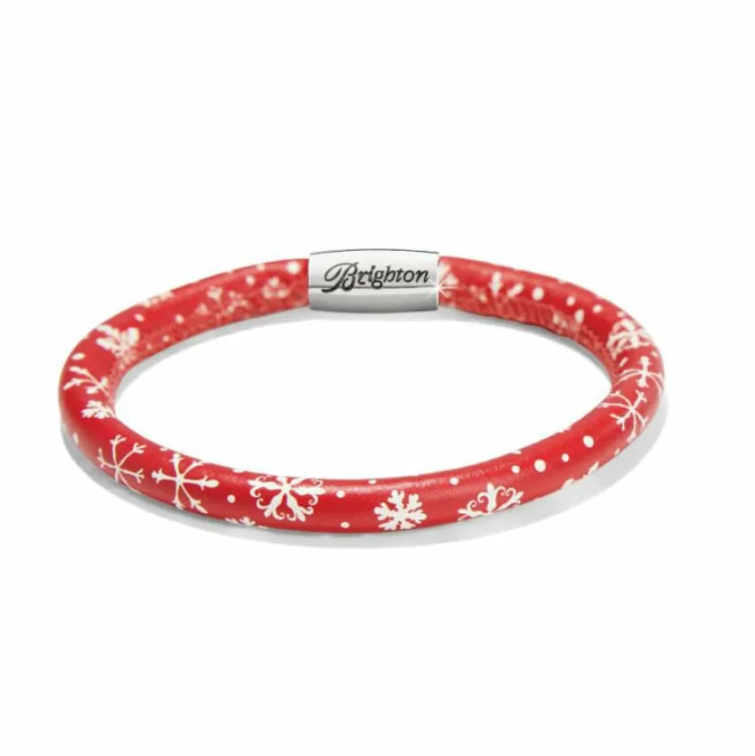 Brighton Festive Snowflakes Woodstock Bracelet Red Hot