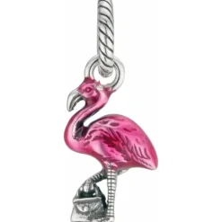 Brighton Flamingo Charm Silver-Pink Fashion