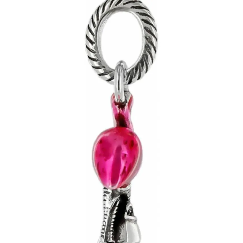 Brighton Flamingo Charm Silver-Pink Fashion