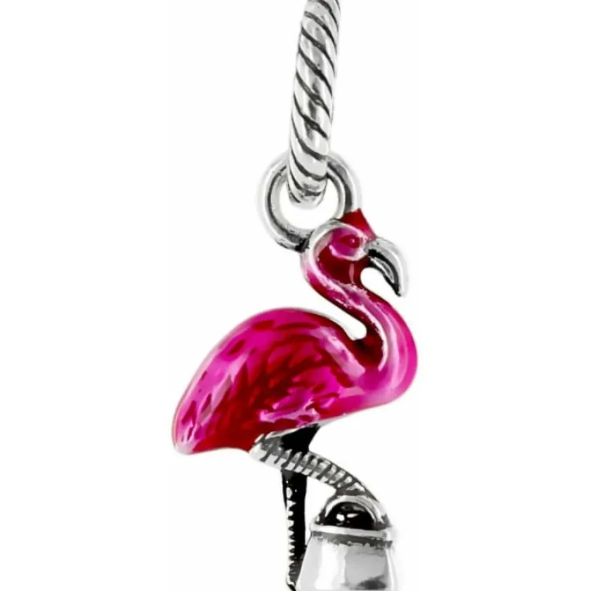 Brighton Flamingo Charm Silver-Pink Fashion