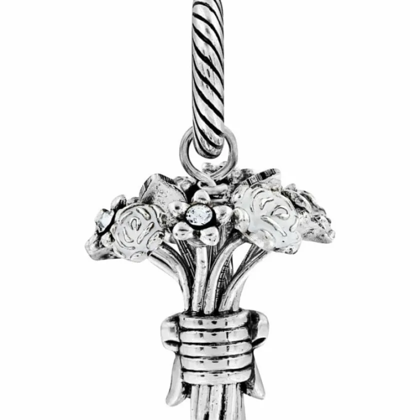 Brighton Flower Bouquet Charm Silver-White Sale
